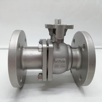 DN50 PN16 Фланцевый шаровой клапан CF8M из нержавеющей стали Очищенный кислородный деградированный Чистый полный сверток Плавающий шар для нефтевого обслуживания