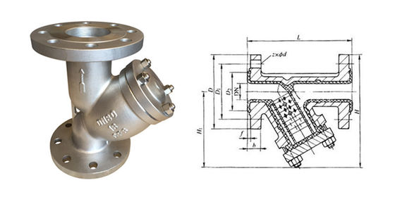 Служить фланцем клапан стрейнера ANSI150 RF CF8M y законченный для насоса