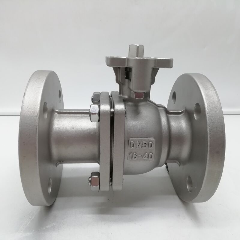 DN50 PN16 Фланцевый шаровой клапан CF8M из нержавеющей стали Очищенный кислородный деградированный Чистый полный сверток Плавающий шар для нефтевого обслуживания