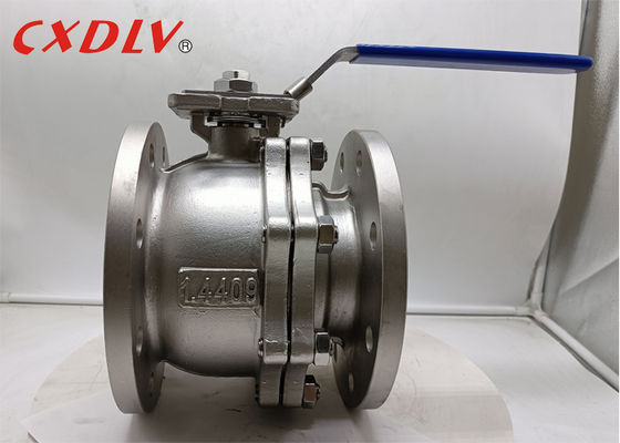 Шаровой клапан из нержавеющей стали A351Gr.CF8, фланцевый, с обеих сторон, с рычажной рукояткой