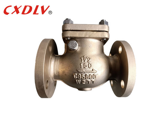 C95800 Алюминиевый бронзовый винтовый чековый клапан 150LB поднятый фланцевый соединение для морской