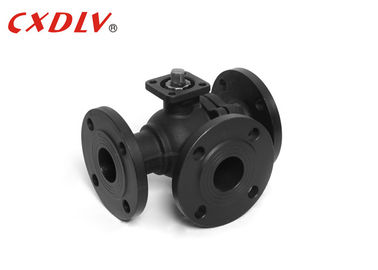 Путь Л-порта 3 литой стали конца фланца служил фланцем шариковый клапан ПН16 установка 4 дюймов сразу для автоматизации